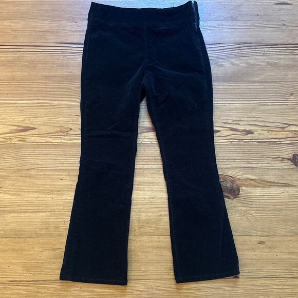 Free People black velvet pull on flare zipper side pants SIZE XS - Picture 1 of 6